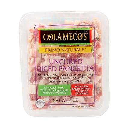 Colameco, Pork Pancetta Diced Uncured, 4 Ounce
