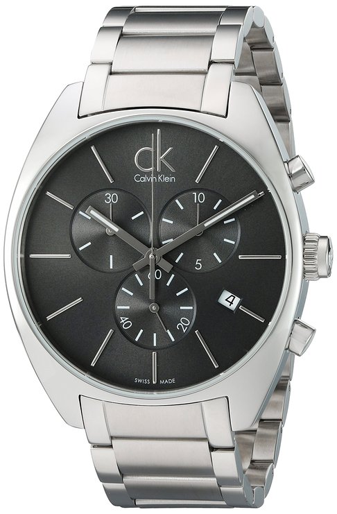 Calvin Klein Men's 'Exchange' Swiss Quartz Stainless Steel Automatic Watch, Color:Silver-Toned (Model: K2F27161)