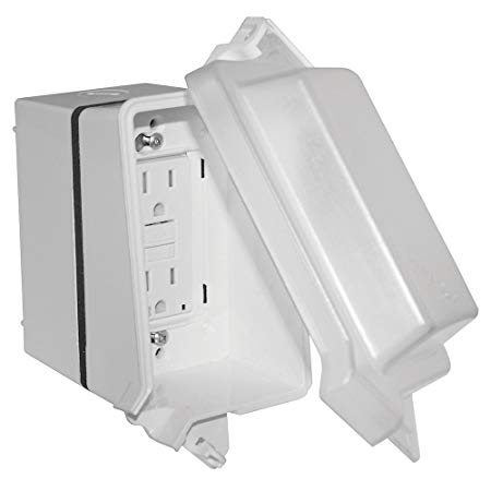 Sigma Electric 16801WH Non-Metallic While-in-Use Kit with GFCI Receptacle, White