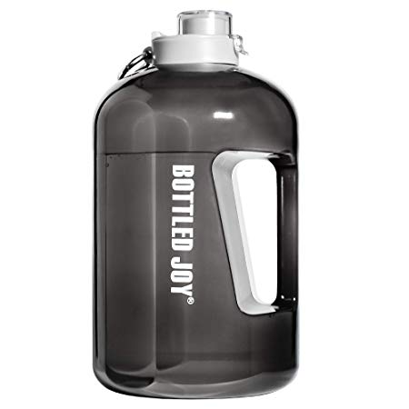 BOTTLED JOY 1 Gallon Water Bottle with Flip Top and Handle 138 Ounce