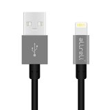 Apple MFI Certified aLLreLi 66ft Apple Lightning to USB Cable Slim Fit Series - Superior Quality Sync and Charging Lead Perfect for iPhone 6  6 Plus  5S  5C  5 iPad 4  Air  Air 2  Mini  Mini 2  Mini 3 iPod 5th  nano 7th generation Compatible with iOS 9 - Gray  Black