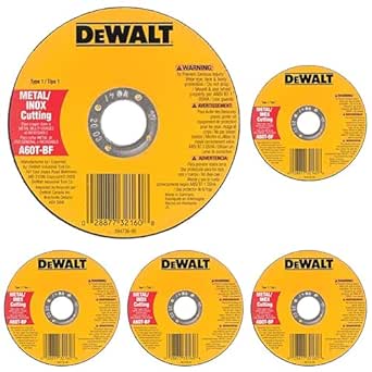 DEWALT DW8063 5-Inch by .045-Inch by 7/8-Inch A60T Abrasive Metal/INOX Cutting Wheel (Pack of 5)