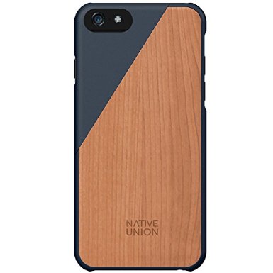 Native Union CLIC Wooden Case for iPhone 6, iPhone 6s - Handcrafted Real Cherry Wood Protective Slim Cover (Marine)