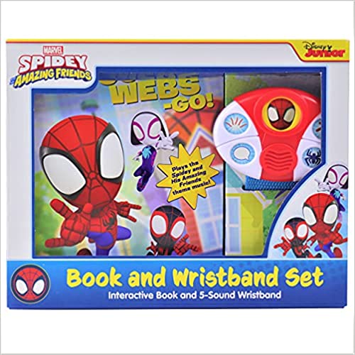 Marvel Spider-man - Spidey and His Amazing Friends Go-Webs-Go! Interactive Book and 5-Sound Wristband PI Kids