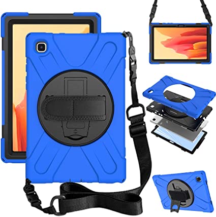 ZenRich Samsung Galaxy Tab A7 10.4 Tablet Case 2020, SM-T500/T505/T507 Galaxy Tab A7 10.4 inch zenrich Heavy Duty Shockproof Case with Screen Protector Kickstand Hand Strap and Shoulder Strap,Blue…