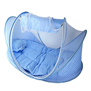 OrangeTag Baby Infant Bed Canopy Mosquito Net Cotton-padded Mattress Pillow T...