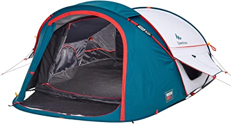 Quechua 2 Seconds XL Fresh & Black, Waterproof Camping Tent, 2 Person
