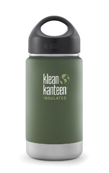 Klean Kanteen 12-Ounce Wide Insulated Stainless Steel Bottle With Loop Cap