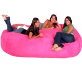Cozy Sack 8-Feet Bean Bag Chair X-Large Hot Pink