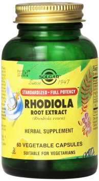 Solgar Standardized Full Potency Rhodiola Root Extract Vegetable Capsules 60 Count