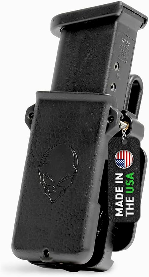 Alien Gear Single Mag Carrier - Magazine Holster - Fits: 9mm, 40, 45, 10mm, 380 - Carry as IWB or OWB Mag Pouch - Adjustable Cant and Retention - Thick or Skinny - Made in The USA