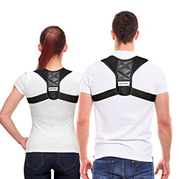 Posture Corrector Clavicle Support Brace Medical Device to Improve Bad Posture, Thoracic Kyphosis, Shoulder Alignment (41"-47" Chest)