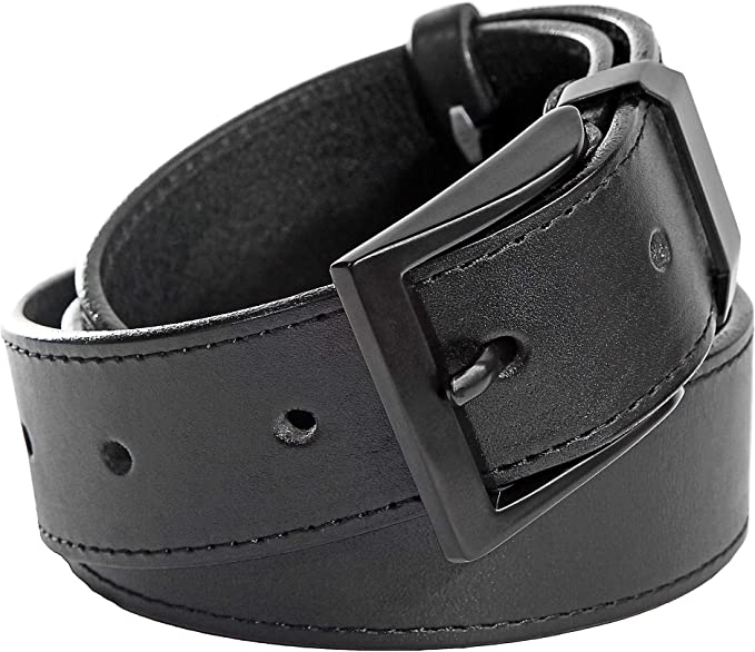 Solid Leather Goods Mens Belt - Heavy Duty Genuine Full Grain Cowhide Leather Belts for Men - Casual Mens Leather Belt - Dress Belt with Classic Single Prong Buckle - Premium Mens Belts for Jeans