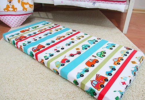 LHE Baby COT patterned fitted sheet size 120x60 & 140x70 100% cotton (140cm x 70cm, 00-CARS)