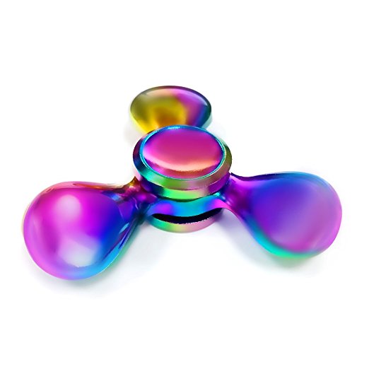 TOYK fidget toys,spinner fidget toys The Anti-Anxiety 360 Spinner Helps Focusing Toys [3D Figit] Premium Quality EDC Focus Toy Stress Reducer Relieves ADHD Anxiety With LED lights (Colorful)