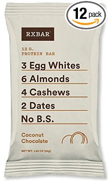 RXBAR Whole Food Protein Bar Coconut Chocolate 183 Ounce Pack of 12