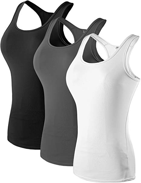MAGNIVT Women's 3 Pack Dry Fit Compression Tank Top