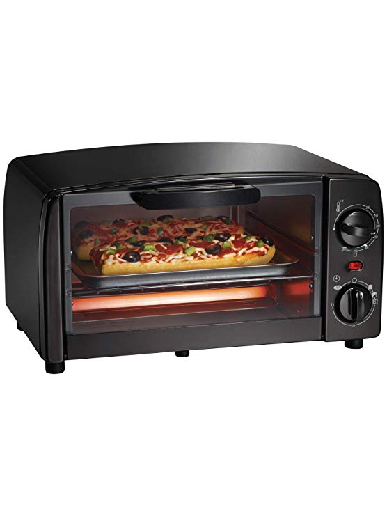 Proctor Silex 31118 Toaster Oven/Broiler 4 Slice Large Black, 4 SERVING