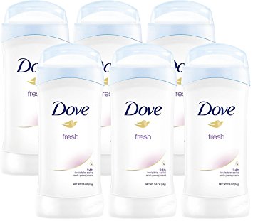 Dove Invisible Solids, Antiperspirant Deodorant, 2.6 Ounce Stick (Pack of 6)