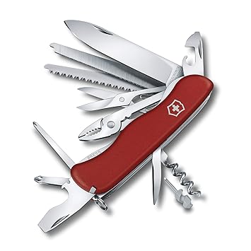 Victorinox Swiss Army Knife - Work Champ - 21 Functions, Multi-utility tool, Red - 111 mm