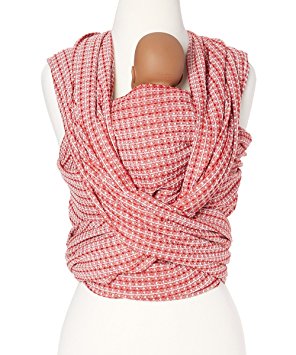 Woven Wrap Baby Carrier for Infants and Toddlers (Pomegranate Honeycomb)