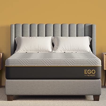 EGOHOME 12 Inch Twin XL Memory Foam Mattress for Back Pain, Cooling Gel Mattress Bed in a Box, Made in USA, CertiPUR-US Certified, Therapeutic Medium Daybed Mattress, 38”x80”x12”, Black