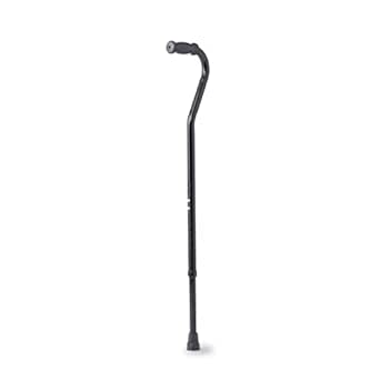 Medline Tall Steel Bariatric Offset Handle Cane, Adjusts 37–48", 500 lbs. Capacity — for Men & Women with Foot & Leg Injuries, Walking, Mobility, 1 Ct.