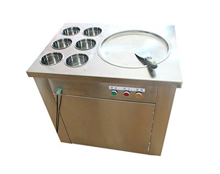 Yoli® fry ice pan machine fried ice cream machine ice cream roll making machine for sale,one pan with six buckets