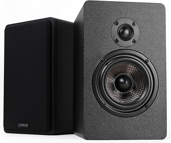 Micca MB42X G2 Passive Bookshelf Speakers for Home Theater Surround Sound, Stereo, and Passive Near Field Monitor, 2-Way (Black, Pair)