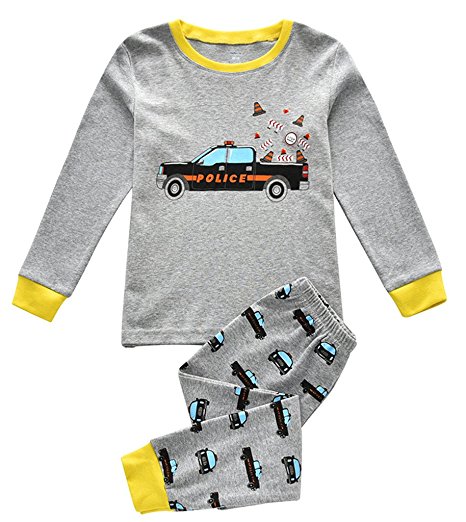 Boys Girls Pajamas 100% Cotton Kids PJS Childrens Clothes Set Toddler Sleepwears