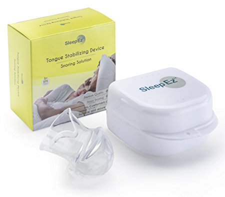NEW Snoring Aid By SleepEZzzz, Anti Snoring Device and Sleep Apnea Solution, Tongue Stabilizing Sleep Aid for Tongue Snorers