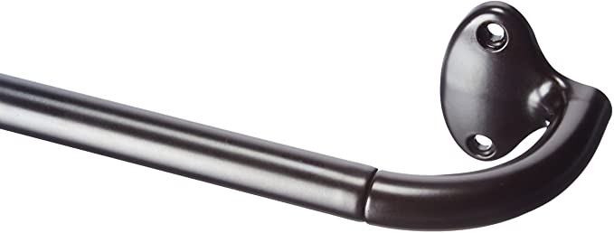 AmazonBasics Room Darkening Curtain Rod - 28" to 48", Bronze