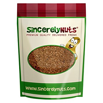 Sincerely Nuts Brown Flax Seeds - 5 Lb. Bag- Exceptional Taste & Freshness - Bursting with Omega 3 - Fiber & Minerals - 100% Kosher Certified!…
