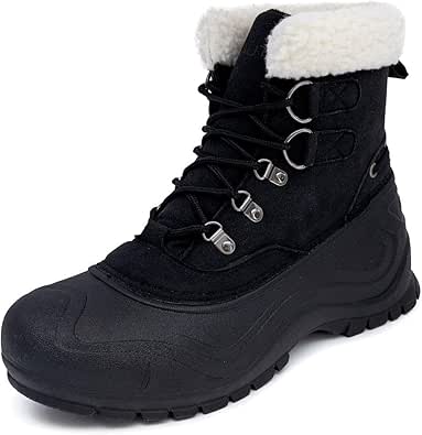 Nautica Mens Duck Boots Waterproof Shell Insulated Snow & Rain Boot -Lace-Up Winter Shoe- Channing (Wide/Medium Width)