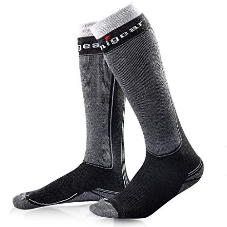 Unigear Ski Socks for Men Women, Merino Wool Warm and Soft Winter Socks for Skiing, Snowboarding Climbing and Cold Weather