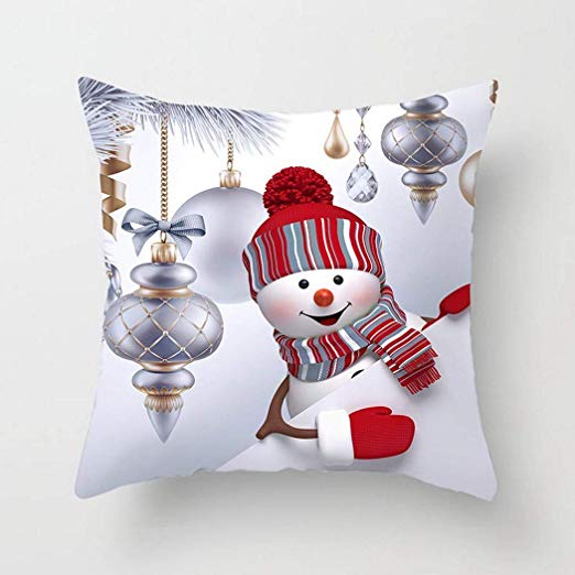 Fanala New Christmas English Letters Pattern Pillowcase Pillow Cover for Home Decor Pillowcases