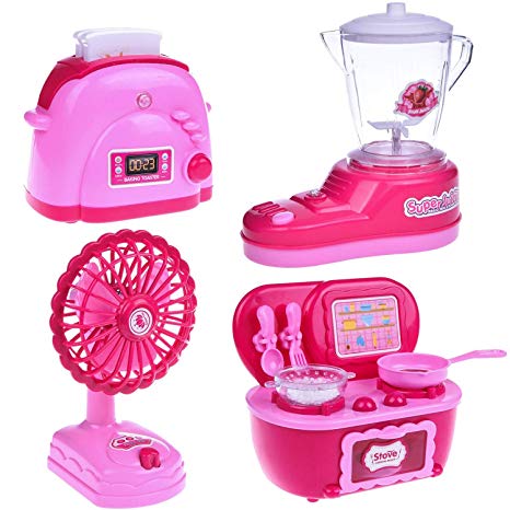 Kitchen Appliance Toys for Girls, Play Kitchen Accessories for Toddlers and Kids