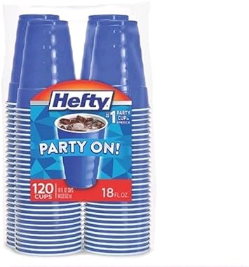 Hefty Marine Blue 18 Ounce Party Cups, 120 Count