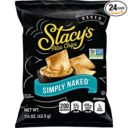 Stacy's Simply Naked Pita Chips, 1.5 Ounce Bags (Pack of 24)