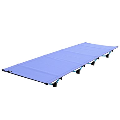 YKS Ultralight Folding Camping Bed with Travel Bag Purple