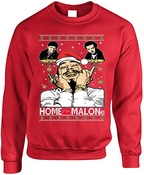 ALLNTRENDS Adult Sweatshirt Home Malone Funny Ugly Xmas Top