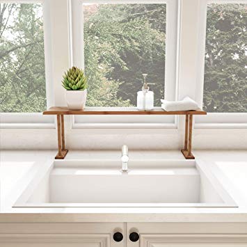 Lavish Home Bamboo Sink Shelf-Countertop Organizer for Kitchen, Bathroom Bedroom, Office-Space Saving Storage for Soap, Sponges, Cleaners and More