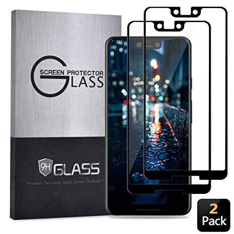 Google Pixel 3 XL Screen Protector,(2 Pack) Case-Friendly Tempered Glass,Anti-Bubble,Anti-Scratch,9H Hardness Clear Film for Google Pixel 3 XL(Newest Version) (Not for Pixel 3) (Black)