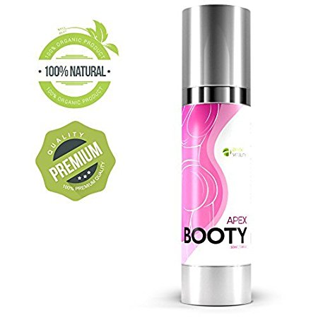 Apex Booty- Hottest New Butt Enhancement Cream- Diminishes Appearance of Wrinkles Stretch Marks and Cellulite- Full and Toned Backside