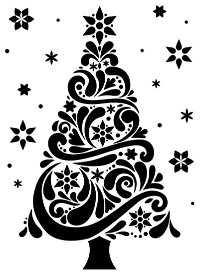 Darice 1218-118 Embossing Folder, 4.25 by 5.75-Inch, Geo Christmas Tree Design