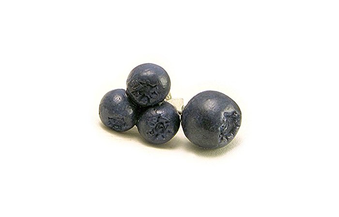 Blueberry Earrings ~ Food Jewelry