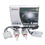 SNGL Super Bright 90W 9000lm LED Headlight Conversion Kit -Adjustable Focus Length - Replaces Halogen and Xenon HID Kit  Bulbs - H11  H8  H9 - 6000K White