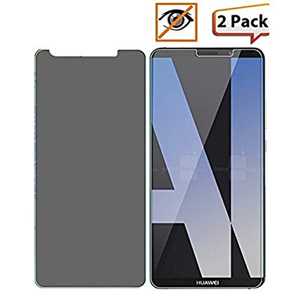 For Huawei Mate 10 Pro Privacy Screen Protector Tempered Glass, 2X Anti-Spy Privacy Screen Protector Tempered Glass for HUAWEI MATE 10 PRO Phone