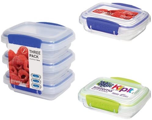 Sistema KLIP IT Container, 200 ml - Assorted Colours, Pack of 5