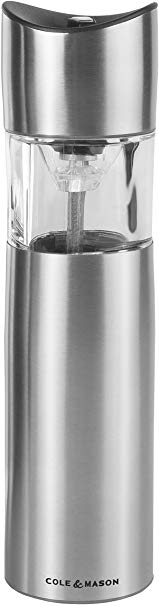 Cole & Mason Penrose Electronic Inverta Mill, Stainless Steel, Silver, 5.5 x 18 x 16.5 cm (210 mm)